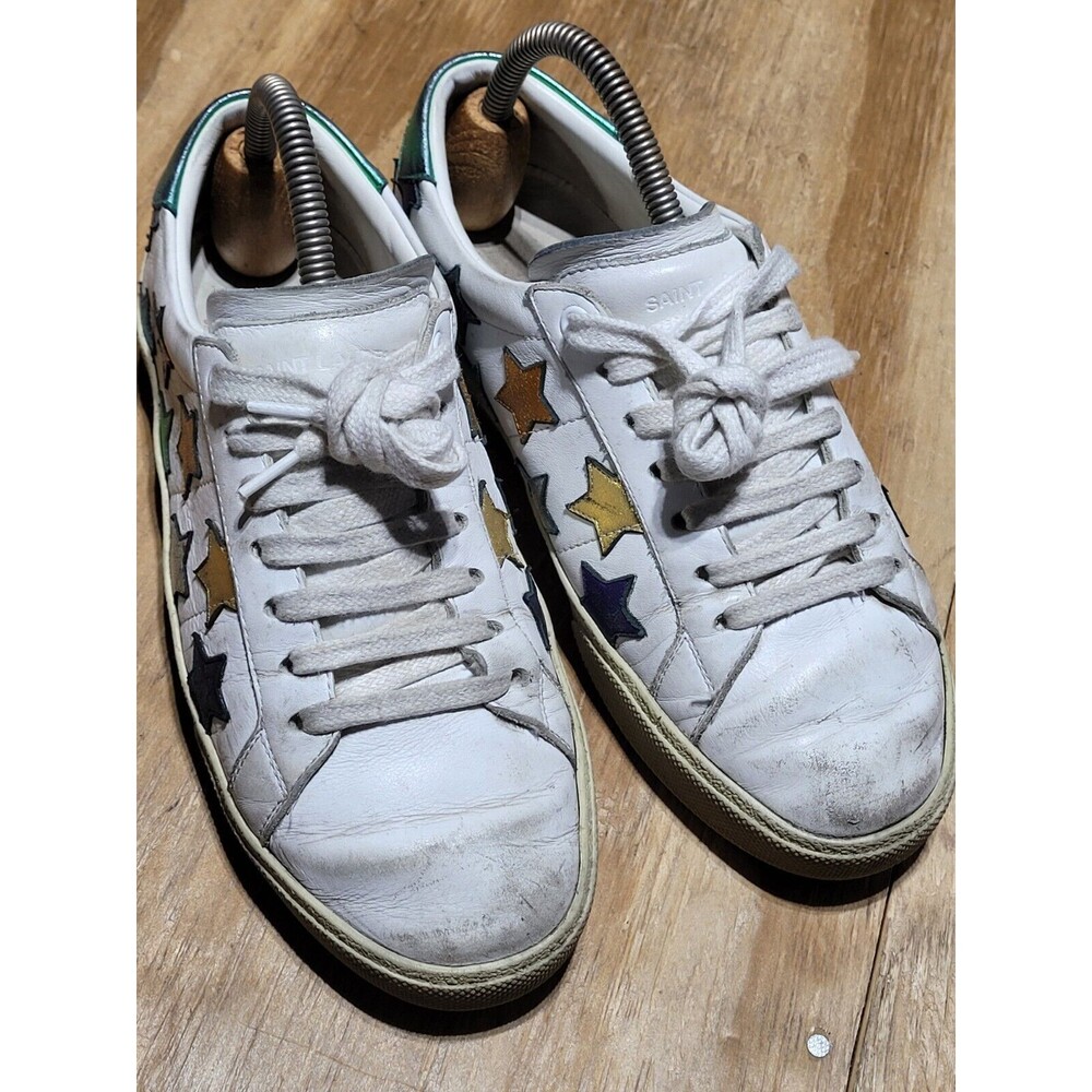 Saint Laurent Court Classic SL-06 Metallic California Low Multi Stars Women 37 - Picture 2 of 14